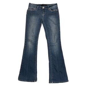 Twenty-One Black by Rue 21 Women's Embellished Flare Jeans, Size 3/4R